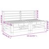 vidaXL Canap&eacute;s centraux de jardin 2 pcs blanc bois de pin massif
