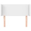 vidaXL T&ecirc;te de lit avec oreilles Blanc 103x16x78/88 cm Similicuir