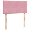 vidaXL Cadre de lit ottoman avec matelas rose 100x200 cm velours
