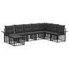 vidaXL Ensemble de canap&eacute;s d'ext&eacute;rieur 8 pcs Noir et Gris fonc&eacute;