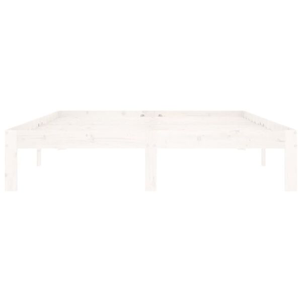 vidaXL Cadre de lit sans matelas blanc bois de pin massif 140x200 cm