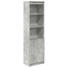 vidaXL Buffet haut gris b&eacute;ton 50x35x180 cm bois d'ing&eacute;nierie