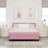 vidaXL Lit &agrave; ressorts avec matelas Rose 160 x 200 cm Velours
