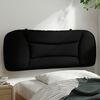 vidaXL Coussin de t&ecirc;te de lit Hvar noir 100 cm tissu