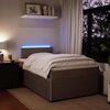 vidaXL Sommier &agrave; lattes de lit et matelas gris clair 120x190cm velours