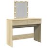 vidaXL Coiffeuse avec LED ch&ecirc;ne sonoma 100x40x130 cm