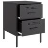 vidaXL Table de chevet noir 36x39x50,5 cm acier
