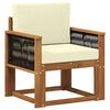 vidaXL Sofa de milieu ext&eacute;rieur Bois d'Acacia Massif Naturel