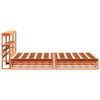 vidaXL Cadre de lit sans matelas cire marron 120x200cm bois pin massif