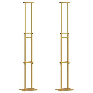 vidaXL Pr&eacute;sentoirs de salon 2 pcs Dor&eacute; 30 x 23,5 x 210 cm Acier