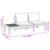 vidaXL Salon de jardin 4 pcs avec coussins blanc cr&egrave;me Bois d'acacia