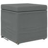 vidaXL Tabouret Gris fonc&eacute; 41 x 41 x 40 cm Tissu et bois stratifi&eacute;