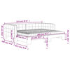vidaXL Lit de jour avec gigogne et matelas rose 90x200 cm velours