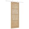 vidaXL Porte coulissante Naturel et Blanc 83 x 232 cm