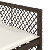 vidaXL Ensemble &agrave; manger de jardin et coussins 9 pcs marron poly rotin