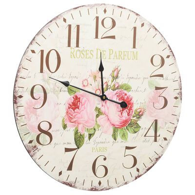 vidaXL Horloge murale vintage Fleur 60 cm