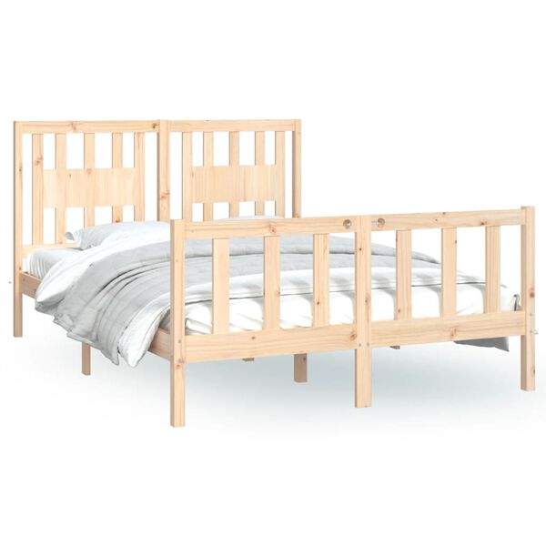 vidaXL Cadre de lit sans matelas bois massif de pin 140x200 cm
