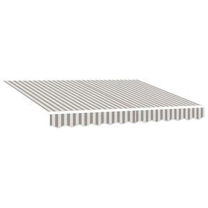 vidaXL Toile de rechange pour auvent Gris clair et blanc 329 x 195 cm