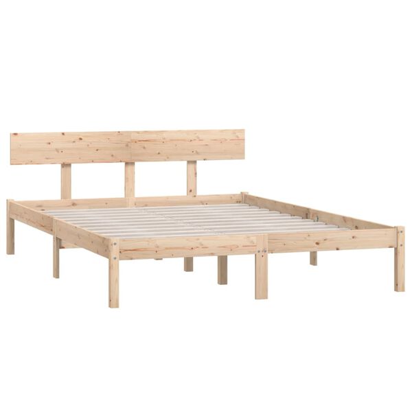 vidaXL Cadre de lit sans matelas bois de pin massif