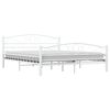vidaXL Cadre de lit et t&ecirc;te de lit sans matelas blanc 160x200 cm m&eacute;tal