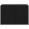 vidaXL Armoires murales de garage 2 pcs noir bois d'ing&eacute;nierie