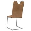 vidaXL Chaises &agrave; manger lot de 2 marron similicuir