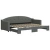 vidaXL Lit de jour avec gigogne sans matelas gris fonc&eacute; 80x200 cm