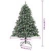 vidaXL Sapin de No&euml;l artificiel Vert 210 cm PVC, plastique et acier