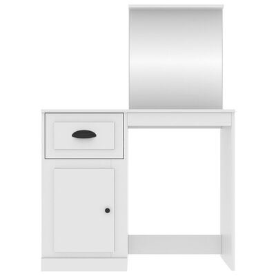 vidaXL Coiffeuse avec miroir blanc 90x50x132,5 cm bois d'ingénierie