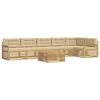 vidaXL Ensemble de canap&eacute;s d'ext&eacute;rieur 7 pc Blanc et Beige