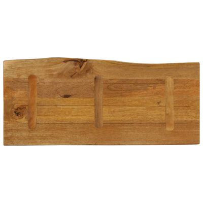 vidaXL Dessus de table 100x40x2,5 cm bord vivant bois massif manguier