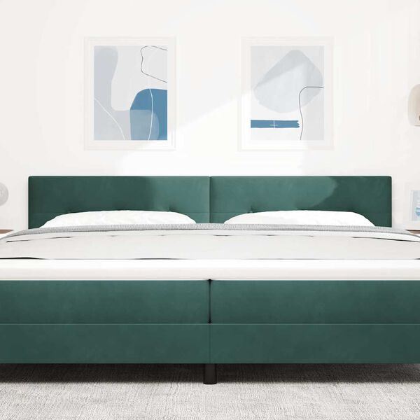 vidaXL T&ecirc;te de lit LED avec des lumi&egrave;res &agrave; LED Vert 200 cm Polyester