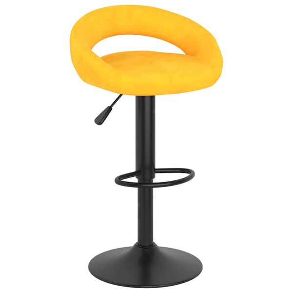 vidaXL Tabourets de bar lot de 2 jaune moutarde velours