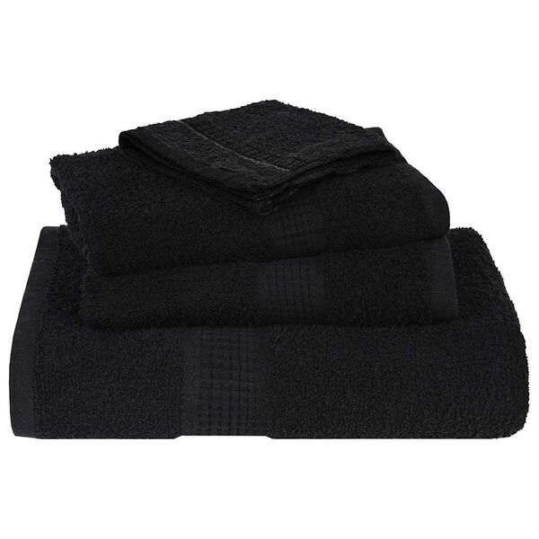 vidaXL Serviettes d'invit&eacute; FROGN 4 pcs noir 30x50 cm 360 g/m&sup2;