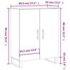 vidaXL Buffet gris b&eacute;ton 69,5x34x90 cm bois d'ing&eacute;nierie
