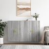 vidaXL Armoires murales 2 pcs sonoma gris 69,5x34x90 cm