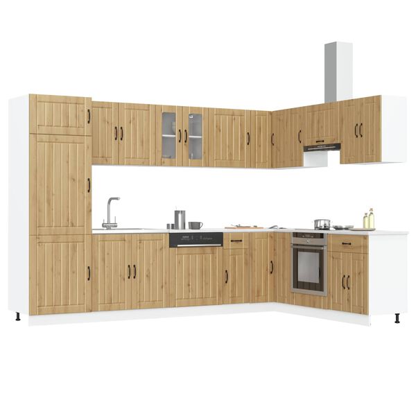 vidaXL Armoire de cuisine Lucca Ch&ecirc;ne artisanal 80 x 46 x 81,5 cm