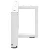 vidaXL Pieds de table basse en T, 2 pi&egrave;ces, blanc, 60 x 25 x (30-31) cm, acier
