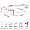 vidaXL Lit pour chien avec extension cr&egrave;me 100x50x30 cm velours