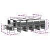 vidaXL Ensemble &agrave; manger de jardin coussins 13 pcs m&eacute;lange beige rotin