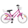vidaXL V&eacute;lo pour Enfants 18 Pouces pour les 5-7 ans Rose fonc&eacute;