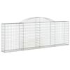 vidaXL Paniers &agrave; gabions arqu&eacute;s 2 pcs 300x30x100/120 cm fer galvanis&eacute;