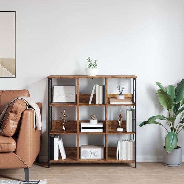 vidaXL &Eacute;tag&egrave;re Bois Ancien 102 x 32 x 104,5 cm Bois d'ing&eacute;nierie