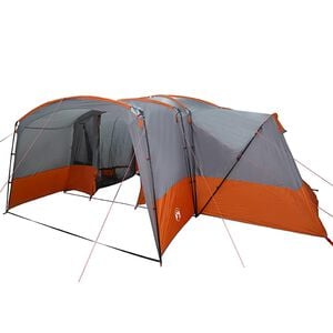 vidaXL Tente familiale 12 personnes 12 personne Gris et orange