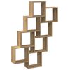 vidaXL &Eacute;tag&egrave;re murale en forme de cube ch&ecirc;ne artisanal 90x15x119,5 cm