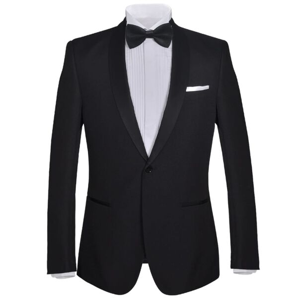 vidaXL Smoking de soir&eacute;e 2 pi&egrave;ces Taille 46 Noir