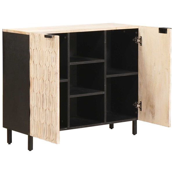 vidaXL Buffet avec &eacute;tag&egrave;re Finition Lavage Blanc 90 x 33 x 75 cm