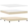 vidaXL Lit &agrave; ressorts avec matelas Cr&egrave;me 180 x 200 cm tissu