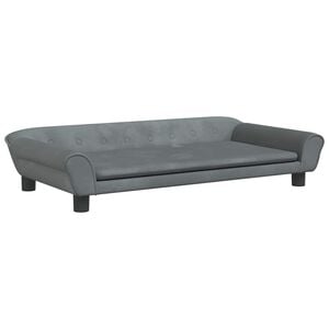 vidaXL Lit pour chien gris fonc&eacute; 100x50x21 cm velours