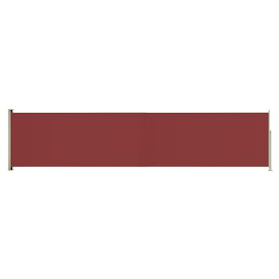 vidaXL Auvent latéral rétractable de patio 140x600 cm Rouge